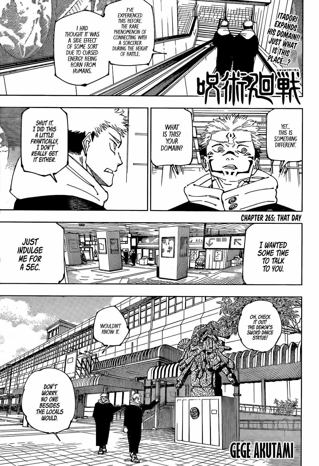 Jujutsu Kaisen Chapter 265 image 01